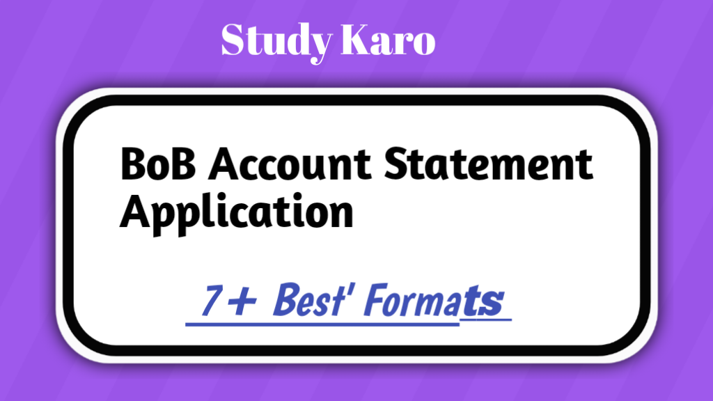 7+ BOB Account Statement Application