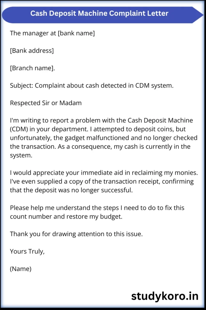 Application for cash stuck in CDM machine.